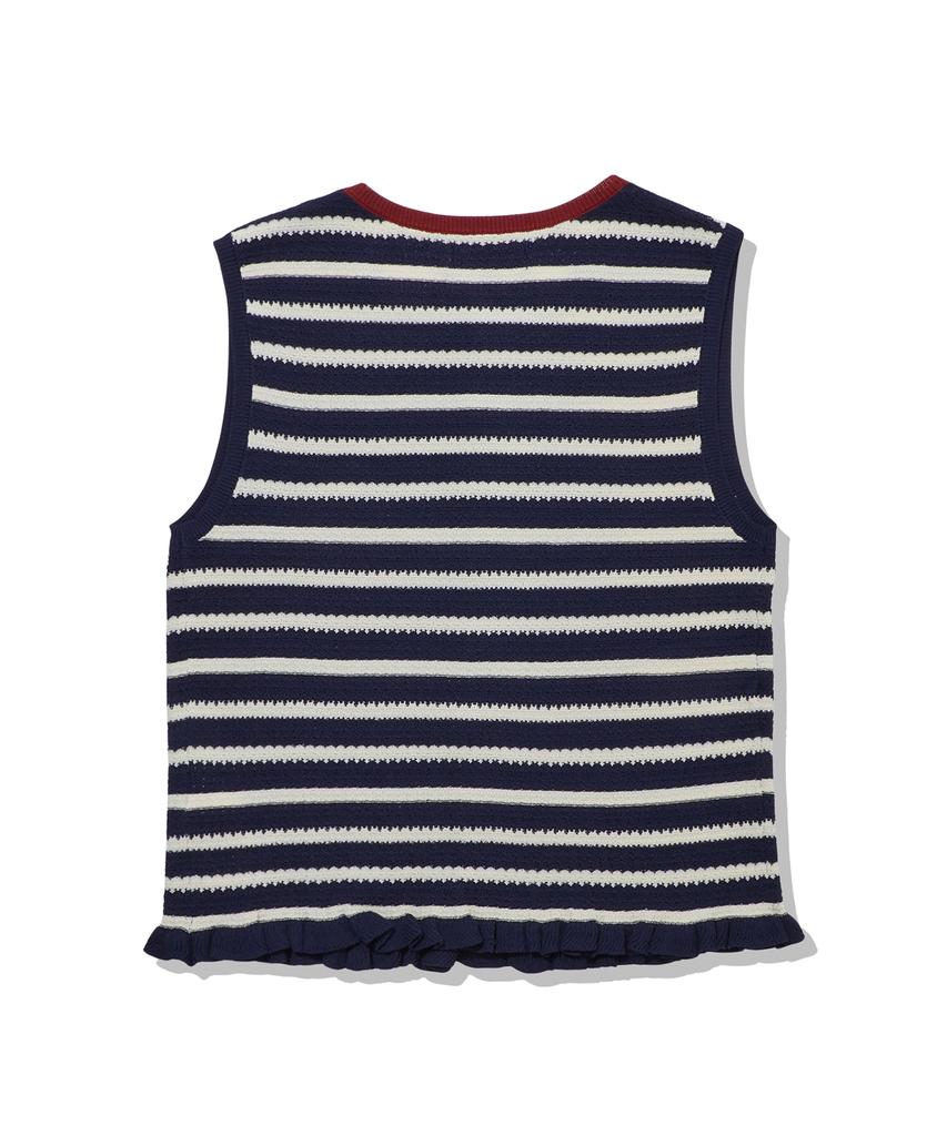PENFIELD Women'S Knit Frill Sleeveless Navy_Fs2Ne63F