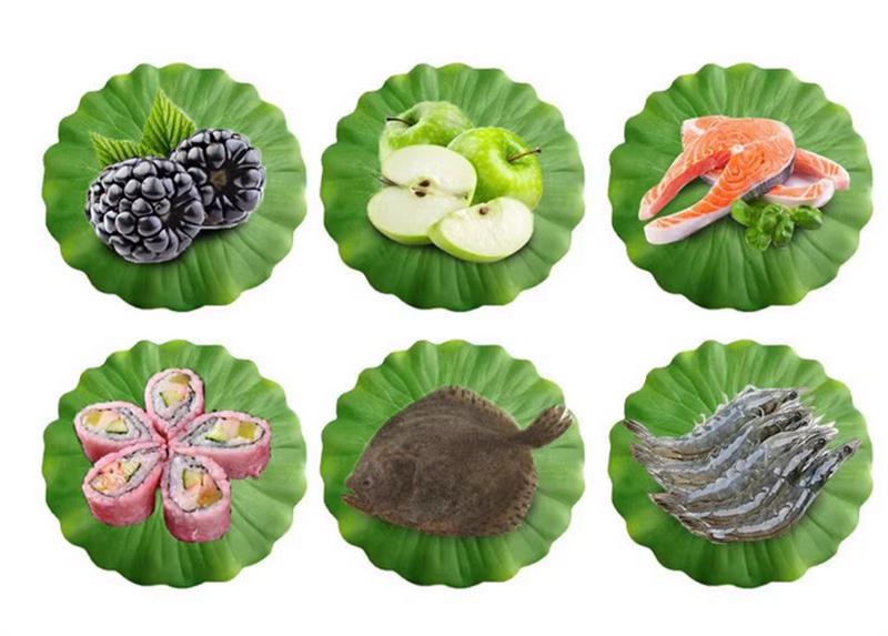 10 pcs set reusable Banana lotus leaf Leaf Placemats Table Decoration Heat Resistant Coasters Faux Pad Dining steak plate Mats