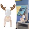 LED Nachtlicht Cartoon Hirschförmige Tischlampe 1200mAh USB-Aufladung Schlafzimmerdekoration(Hellbraun )