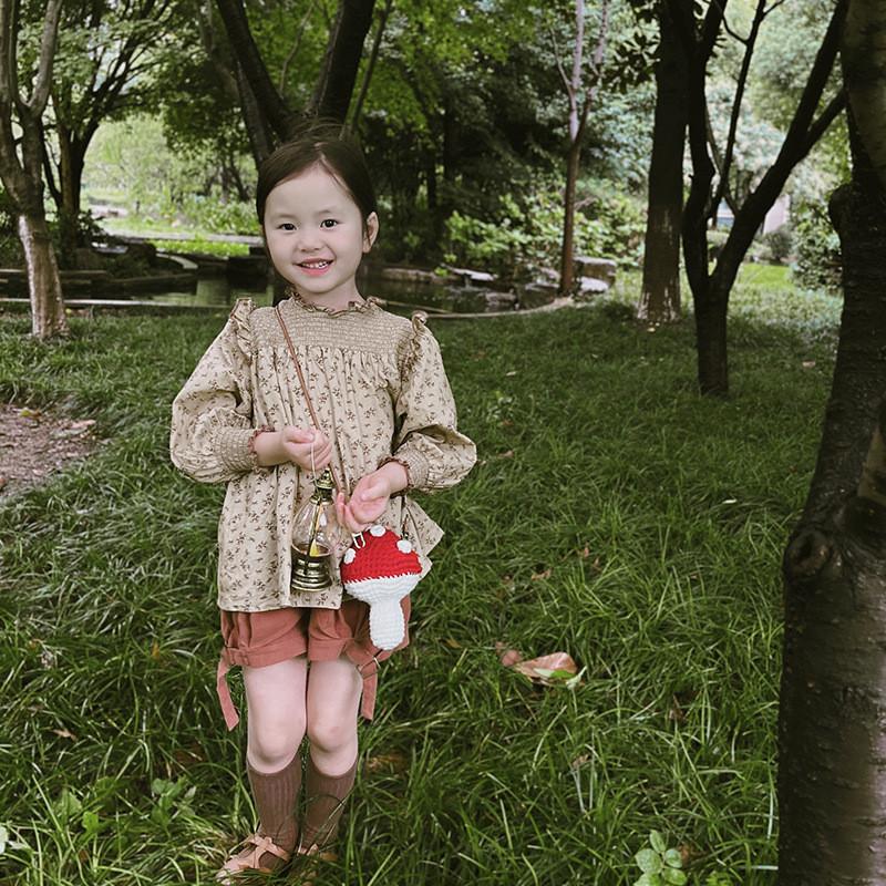 Cute Mini Handwoven Children's Bag With Stylish Mushroom Design For Girls