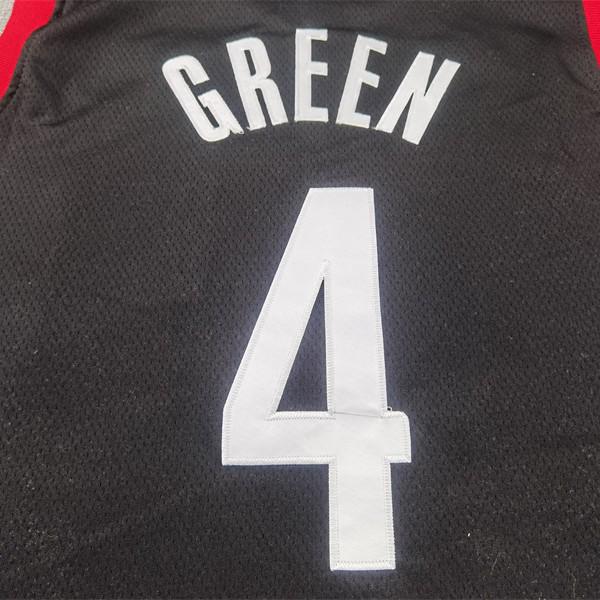 Jalen Green Rockets Basketball Jersey #4, Black
