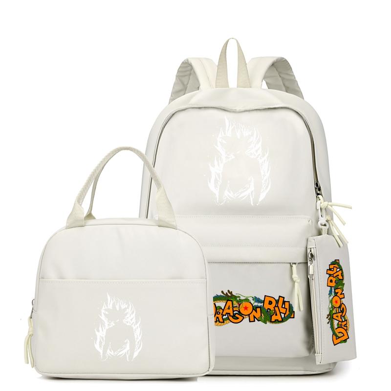 3Pcs/set Anime Dragon Ball Backpack with Lunch Bag for Girl Boy Back To School Bookbag Schoolbag Men Women Travel Bag Mochila