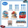 Boy Car Birthday Decoration Set Party Supplies Wheels Birthday Party Theme Cup Plate Napkin Tableware Banner Ballon Deco For Kid