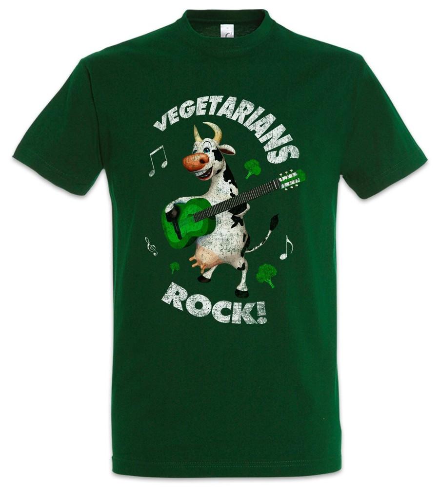 

Vegetarians Rock Men s T-Shirt Logo Cow Cow Vegan Vegetables Vegetarianism L