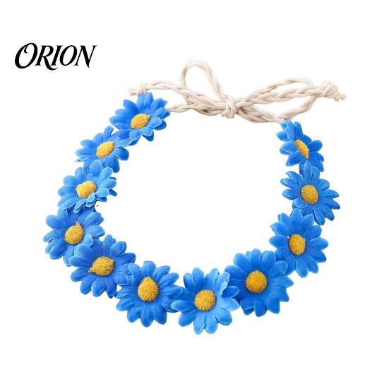Daisy Flower Crown Headband Daisy/Sunflower Wreath for Women Girls, Adjustable Floral Boho Beach Vacation Wedding Photography, Festival Hair