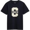 SS25 Letter Print Cotton Crew Neck Short Sleeve T-Shirt Men T-Shirts Navy-Blue CAH84-RF2