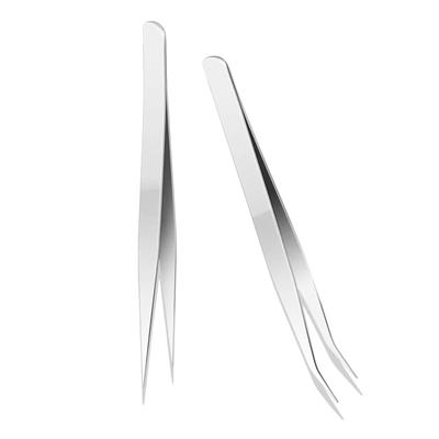 Pinças de Aço Inoxidável Samcos Perfeitas para DIY Feito à Mão Plástico Tsumami Falso e Mais Conjunto de 2 Peças, Artesanato, Projetos, Unhas, Modelos, Zaiku,