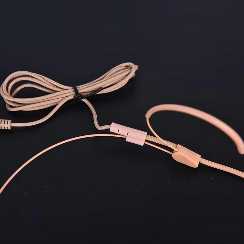 3.5mm Plug Headworn Microphone Adjustable Soft Tube Clear Audio Condenser Microphone Versatile Wired Connection
