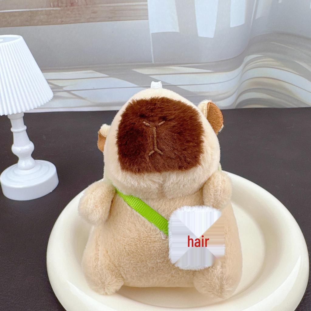 Colgante de Capibara Muñeco de Peluche Llavero para Mochila - Amuleto para Bolso de Venta Caliente de Celebridad de Internet