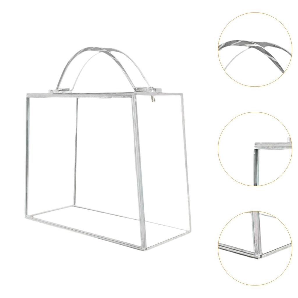 Flower Box Storage Box Transparent Acrylic Handheld Elegant Eternal Flowers Box