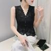 Women's Chinese-Style V-Neck Lace Sleeveless Slim Fit Top