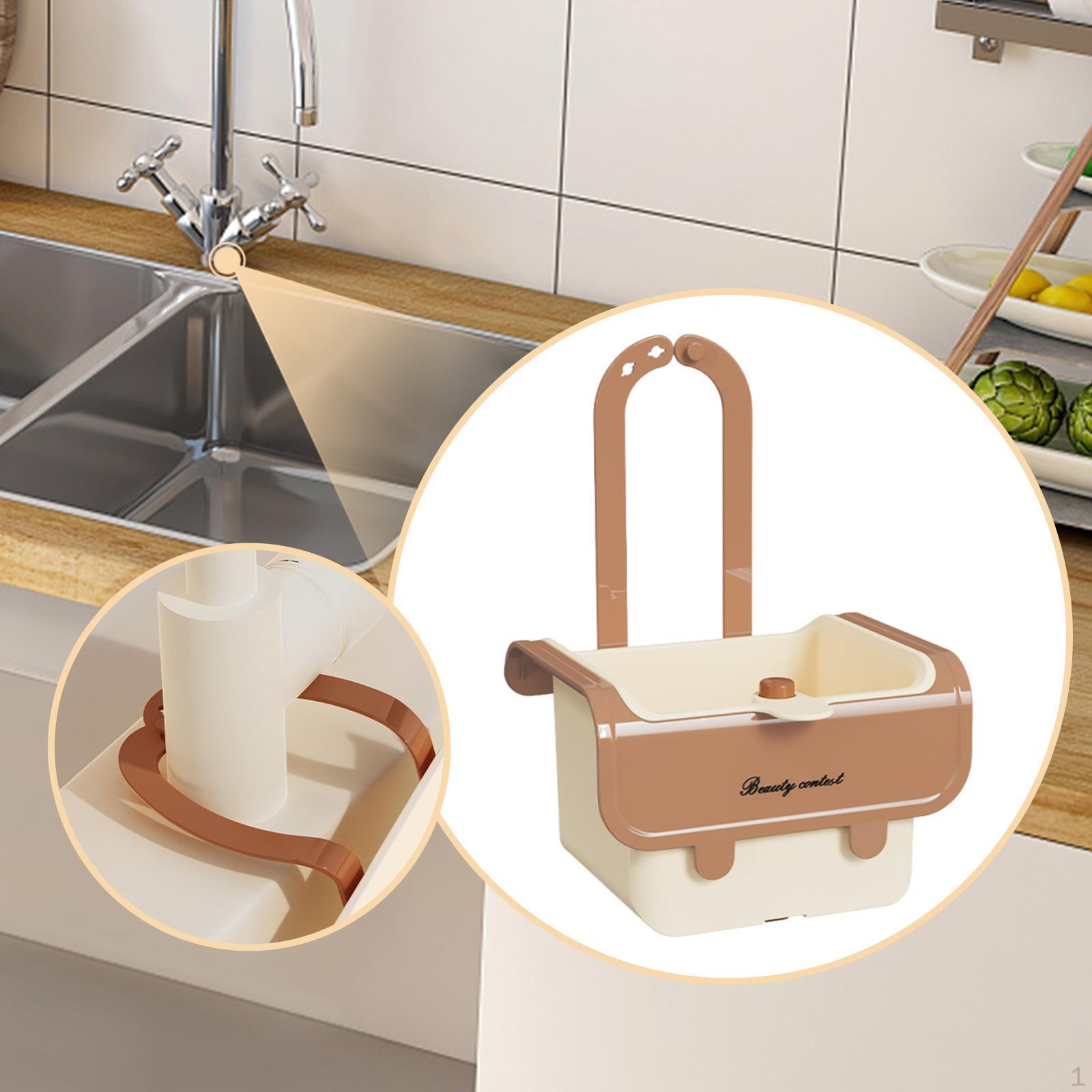 

Corner Sink Strainer Basket Holder Drain Sinks Food Waste Removable Kitchen Khaki