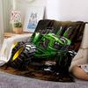 1pc Tractor Blanket Lightweight Flannel Blanket Throw Blanket For Sofa, Bed, Travel, Camping, Livingroom, Office, Couch
