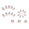 Fake Nails Wear Nail Nail Pieces Nail Stickers Nail Stickers Nail Stickers Blue Sky and White Clouds Ballet Nails 24 Ultra-thin
