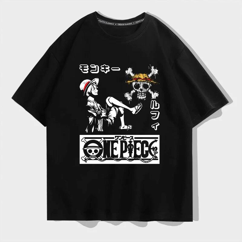 

One Piece Luffy Cosplay Anime Manga Sports T-Shirt Tee Cotton Cotton S