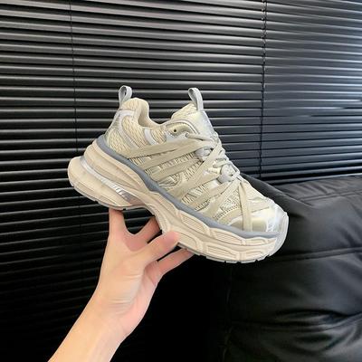 Thick-soled Breathable Mesh Dad Shoes Women's Wholesale Early Autumn Lightweight Height Increase Fashion Straps Sports Casual Shoes