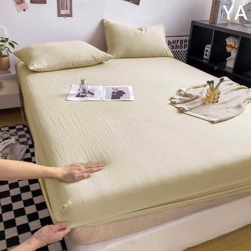 

Новый однотонный матрас из стираного хлопка, наматрасник цельный всевключающий простыня, всесезонный защитный чехол для матраса Simmons 90x200cm-single bed hat (360 ° fully enclosed)