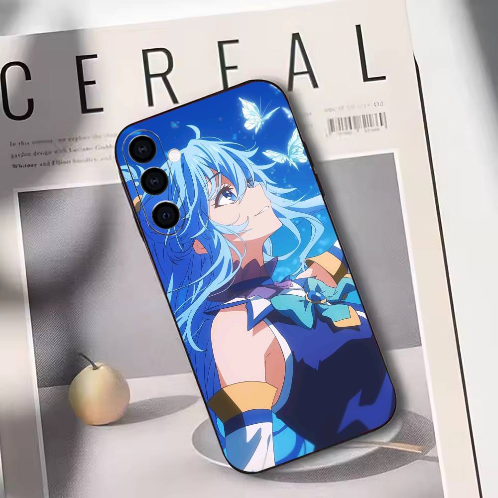 KonoSuba Aqua  Phone Case For Samsung Galaxy A73,A72,A71,A70,A53,A52,A51,Others Soft Black Cover Samsung a13 5g