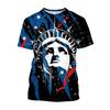 American Flag Graphic T-shirt For Men 3d Printed USA Statue of Liberty T Shirt Summer Spring Short Sleeves Round Neck Tee Shirts