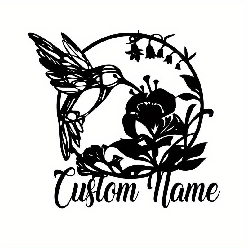 Custom Metal Hummingbird Sign - Metal Garden Sign & Mother's Day Gift, Hummingbird Welcome Sign with Metal Bird Art for Gardeners, Decorative Sign