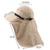 Outdoor Sun Hat for Men with 50+ UPF Protection Wide Brim Fishing Hat with Neck Flap