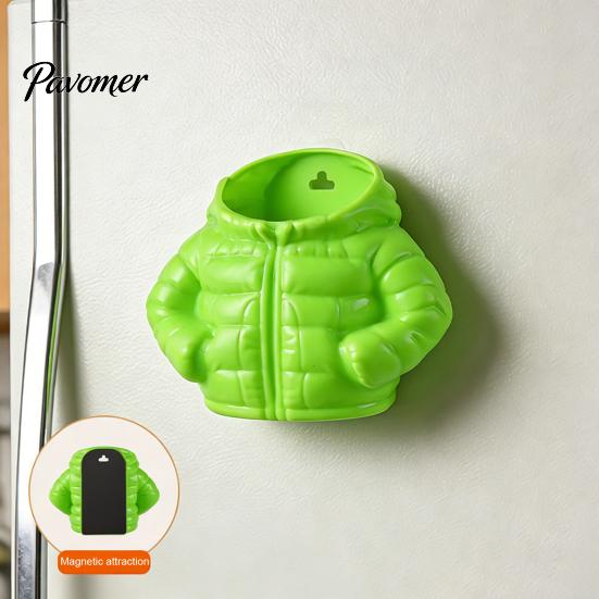 Stationery Holder Magnetic Puffer Jacket Pen Holder, Cute Desk Organizer for Office, Pencil Cup Novelty Pens Pencils Markers Small Item Storage Office