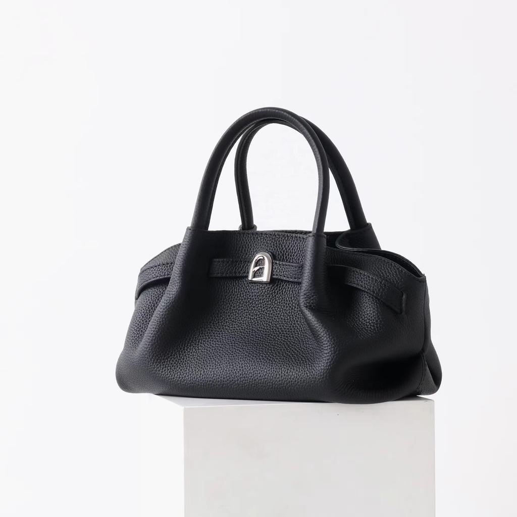 2025 New Top Layer Cowhide Handbag Vegetable Basket Bag High-quality Simple Excellent Crossbody Women's Versatile Casual Commuting