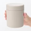 MUJI Insulated Soup Gray 84334597 Wide-Mouth, Easy-to-Wash Jar, 300mL, Beige,