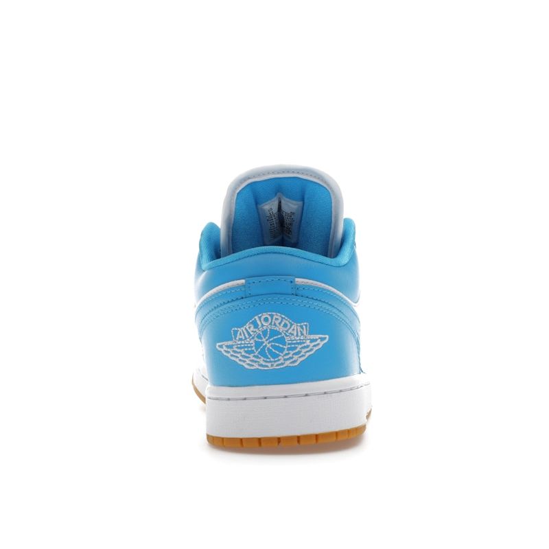 Air Jordan 1 Low Dark Powder Blue Gum Women Sneakers White Gum-Light-Brown DC0774-104