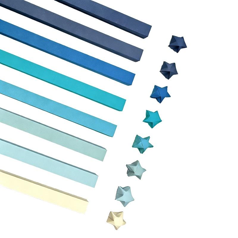 210/540Pcs Lucky Wish Star Decoration Origami Lucky Star Ribbons Colors Strips Paper Folding Kit Wishing Star For Kids