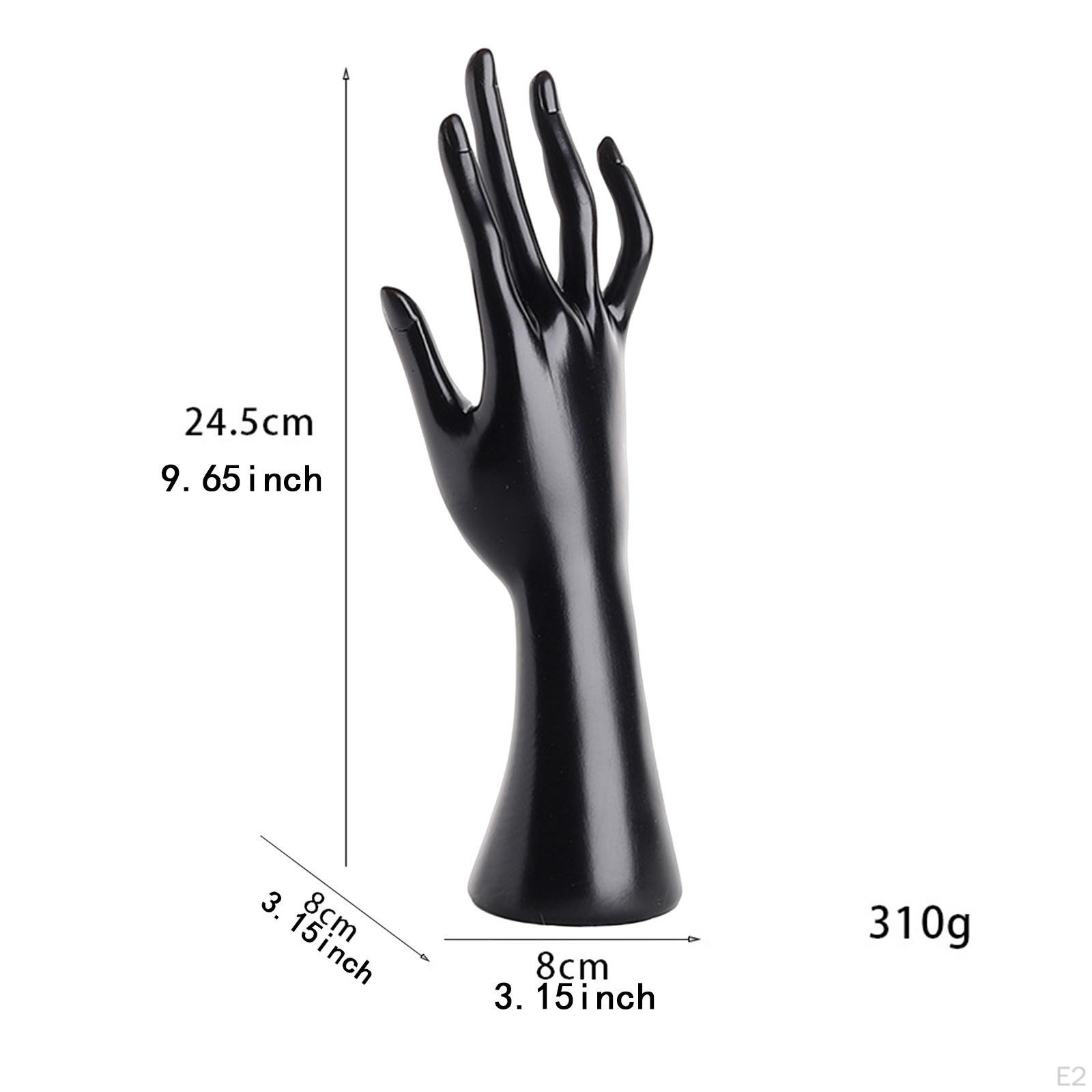 POHOVE 2 Manichini Mano Per Gioielli: Bianco E Nero, Espositori Per Anelli, Bracciali E Collane, Altezza 23 Cm, In PVC Resistente - 3
