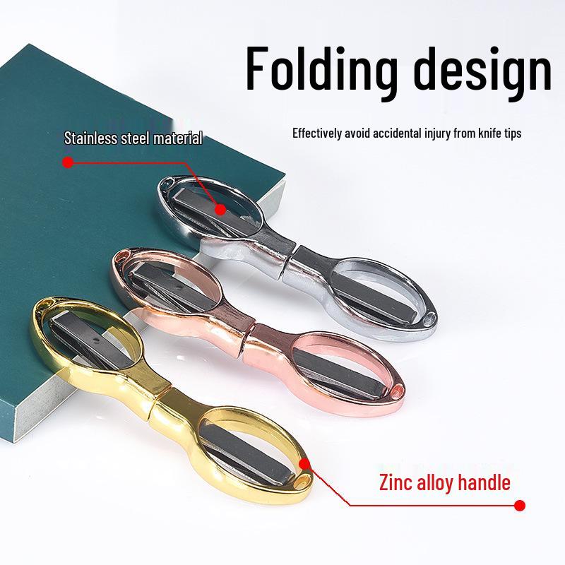 Lightweight Stainless Steel Folding Fishing Scissors - Multi-functional, Eight-Shaped, Convenient for Travel