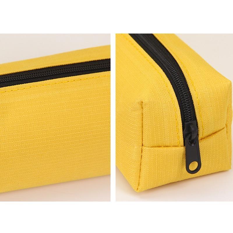 2ks jednobarevné pouzdro na tužky Dívčí chlapci Jednoduchá látková krabička na psací potřeby Přenosné děti Teenagery zpět do školy pouzdro na tužky