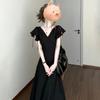 Hepburn Style V-Neck Black Dress for Women - Summer 2026 High-End Long Dress