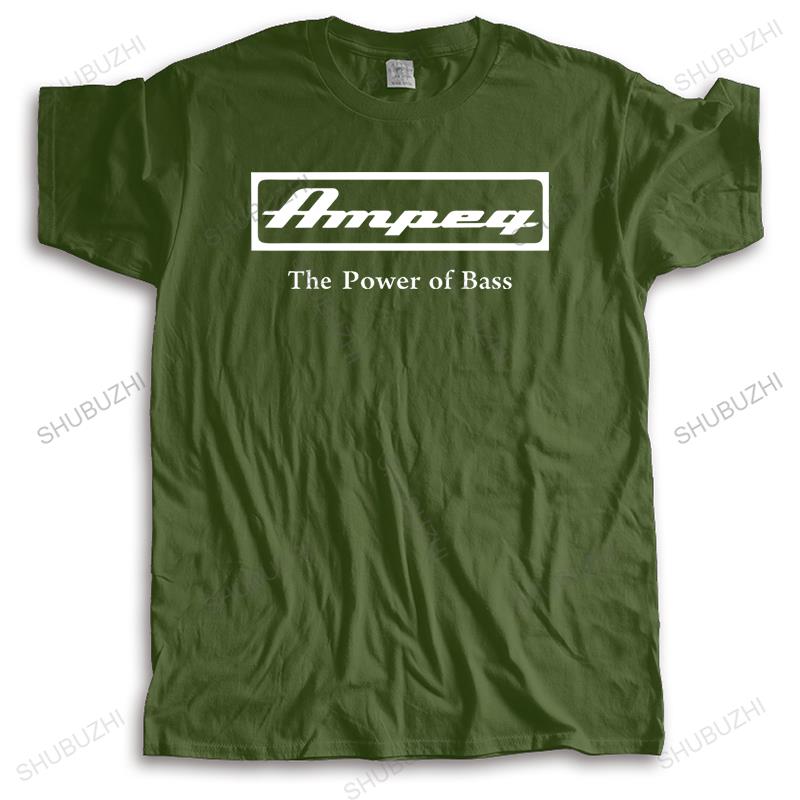 The Power Of Bass ( Ampeg ) T Shirt  Pure Cotton Amps Amplifiers Amplification Synth Synthesizer Music Sound Randall Mesa