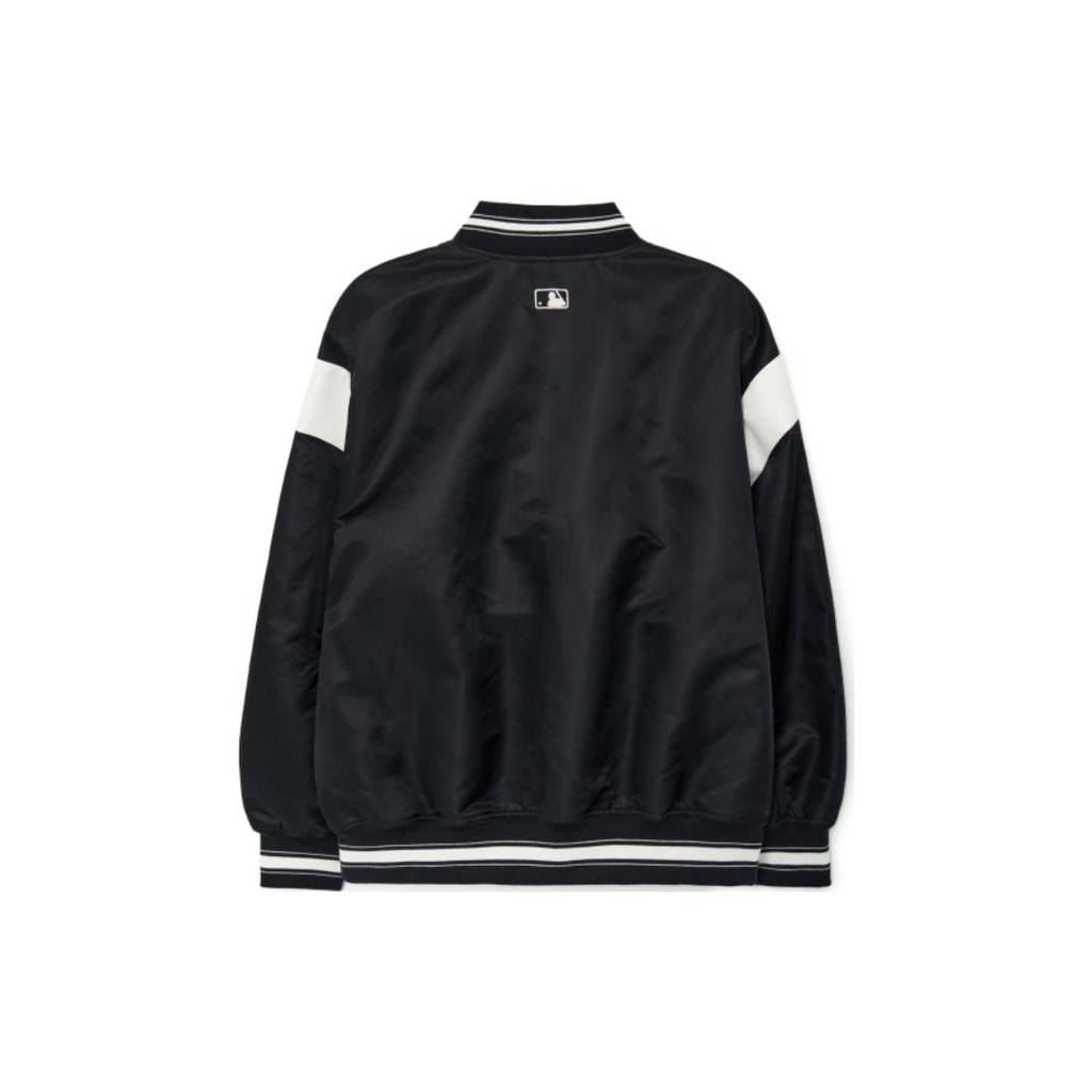 New MLB Nylon Varsity Jackets Coats Unisex Black 3AJPV0331-50BKS