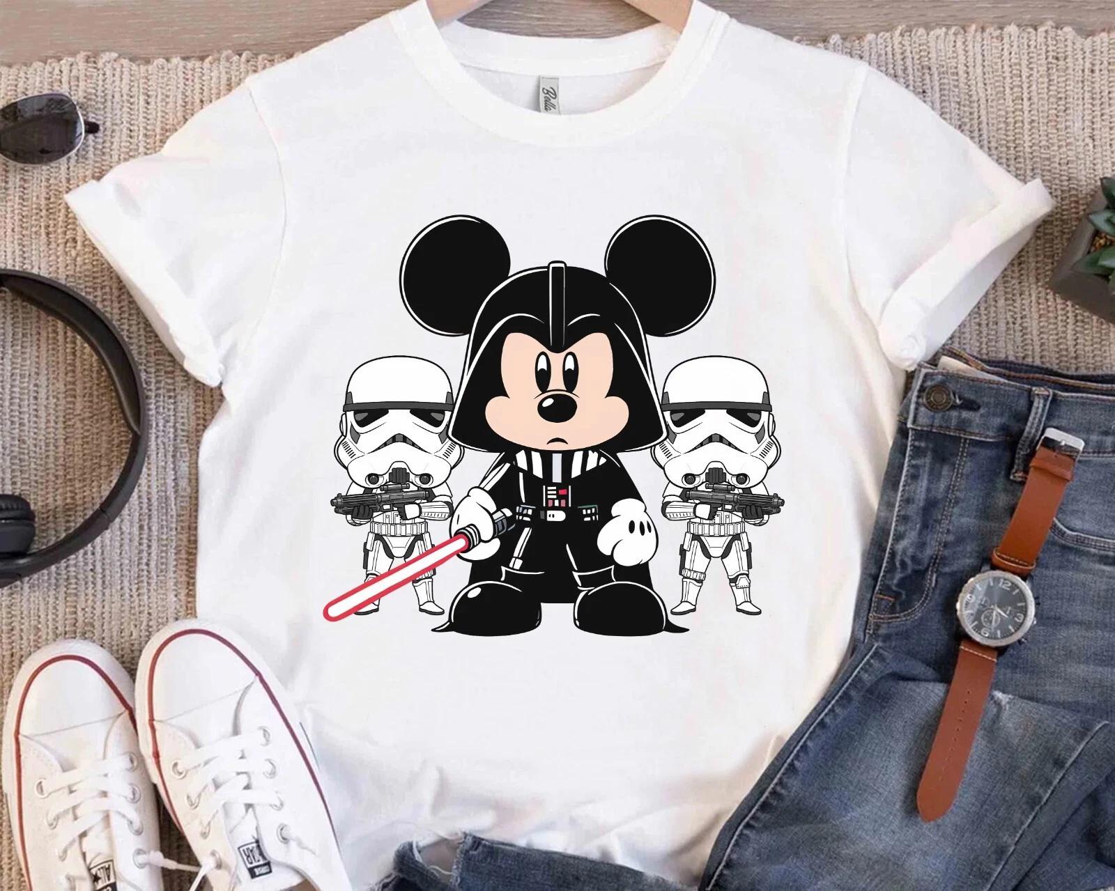 Star Wars Halloween Mickey Cosplay Darth Vader and Stormtrooper T-shirt 2XL