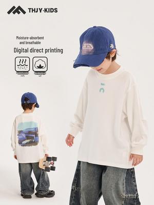 Autumn 2025 Kids' Fairy Tale Long Sleeve Cotton Sweatshirt