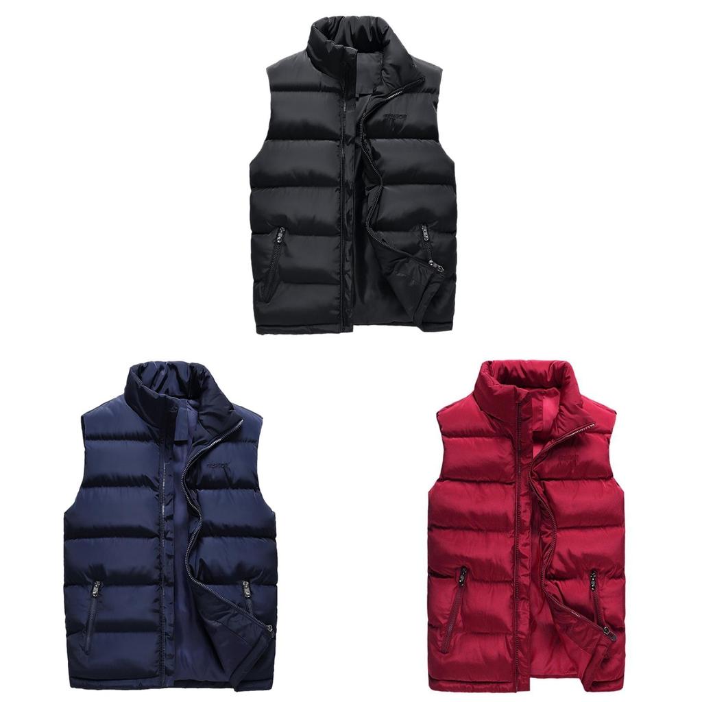 Premium Men's Winter Down Quilted Vest Cozy Sleeveless Padded Jacket For Ultimate Warmth