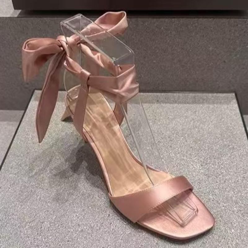 

Летние новые дизайнерские босоножки с открытым носком, простые однотонные, элегантные, вечерние тапочки для платья, женские туфли с пряжкой на высоком каблуке 39 розовый