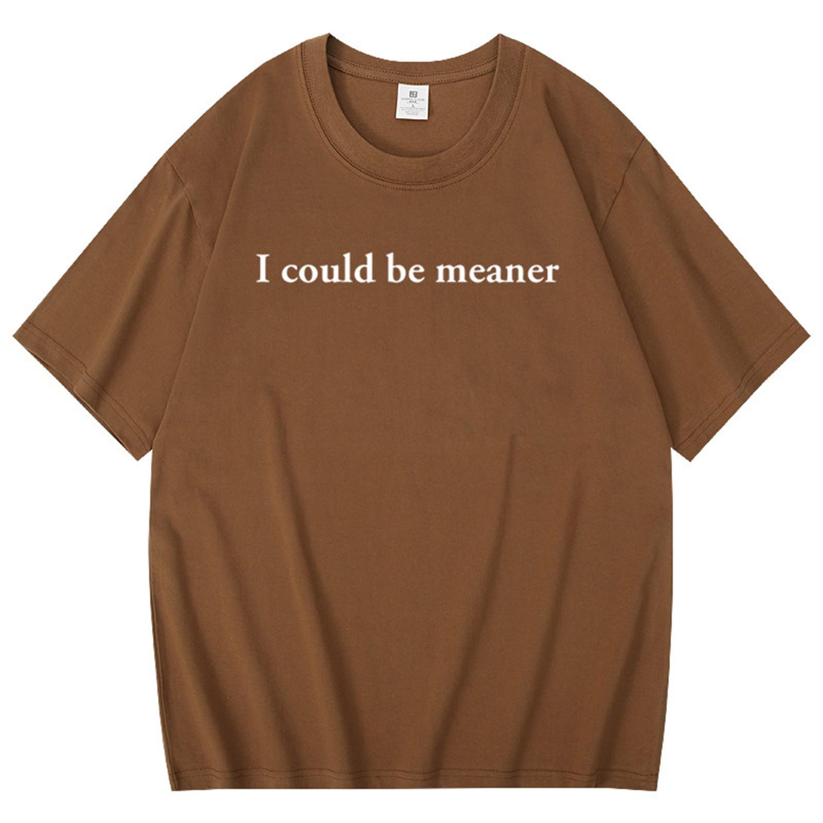 

Футболка унисекс, повседневный свободный топ, удобная футболка с круглым вырезом M коричневый