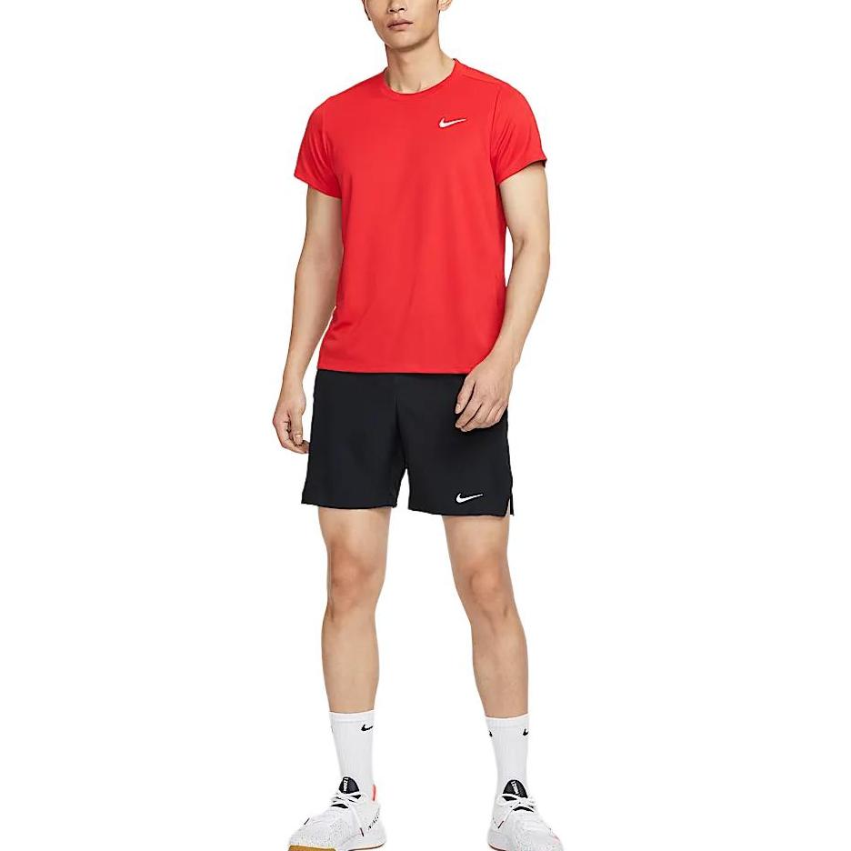 Nike Court Victory Dri-Fit FW24 Quick-Dry Tennis T-Shirt Men Tops University-Red White FZ6922-657
