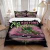 3Pcs Rat Fink Kustoms Artwork Bedding Set Soft Fabric Duvet Cover Pillowcases Christmas Xmas Halloween Gift 1 Duvet Cover 2 Pillowcase L1335