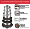 Набор посуды Tefal Ingenio Preference On, 15 предметов (L9749532)