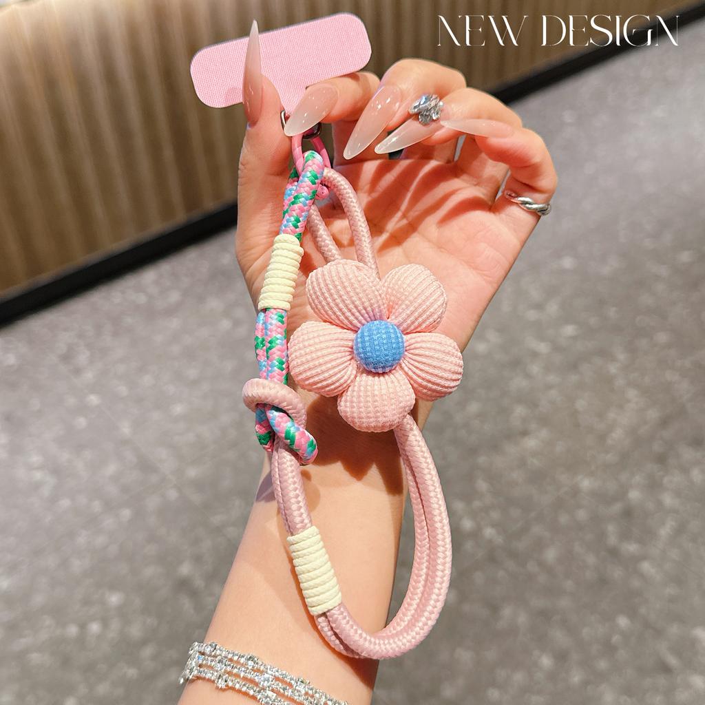 Fashionable Flower Mobile Phone Universal Lanyard, Wrist Short Lanyard, Multi-Functional Wrist Lanyard, Anti-Loss Ppendant