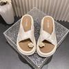 With Skirt Slippers Women's Summer Wear 2025 New French Camellia Beautiful Toe Sandals New Chinese Shoes