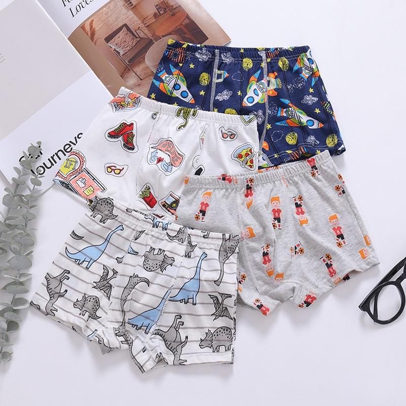 12-Pack Kids' Cotton Underwear For Boys - Cartoon Print Boxer Shorts And Briefs - Comfortable And Fun Styles For Everyday Wear