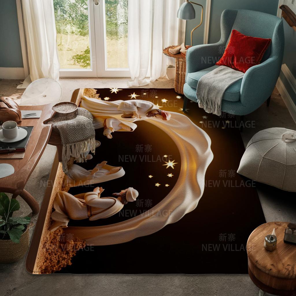 Hauseingangsteppich Fußmatte Haustür Wohnzimmer Bad Fuß Badezimmer rutschfest wasserabsorbierend Teppiche Bad Frohe Weihnachten Winter