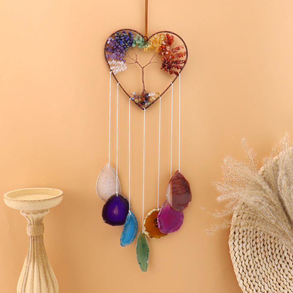 Handmade Nordic Dreamcatcher Crystal Wind Chime Room Decor - Tree of Life Design T136