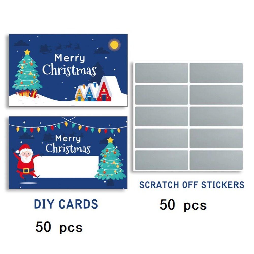 50 Pcs DIY Gift Tags Holiday Reward Tickets Opaque Coating Raffle Ticket  Party Games